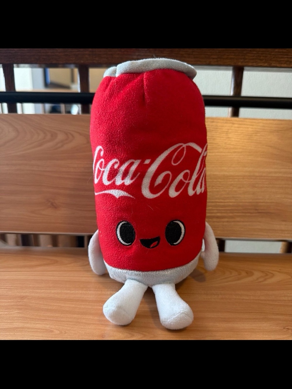 Coca Cola Red and White Plush Soda Can Character Toy